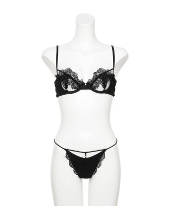 レーシーフリル ブラ&Tバック セット