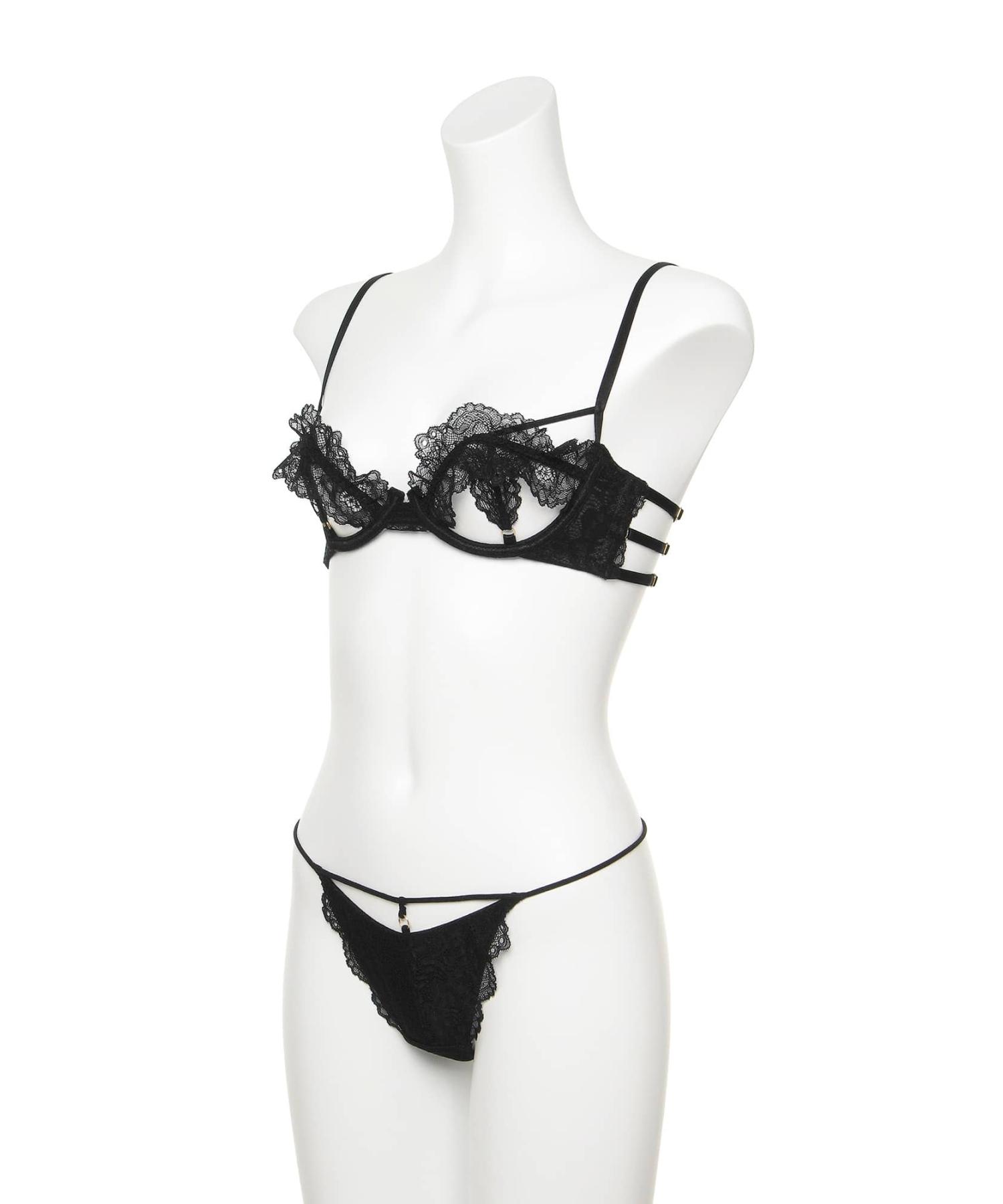 レーシーフリル ブラ&Tバック セット