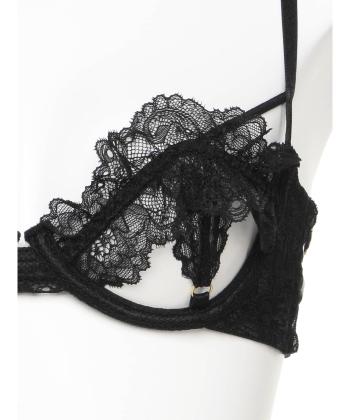 レーシーフリル ブラ&Tバック セット