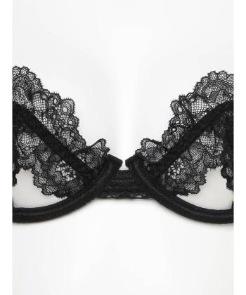 レーシーフリル ブラ&Tバック セット