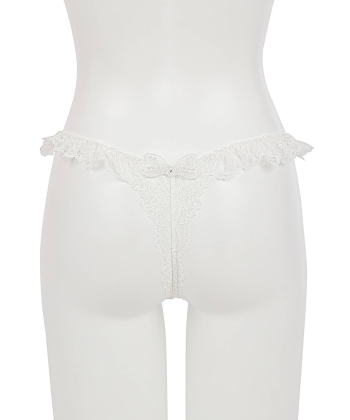 レーシーリボン フリル Tバック