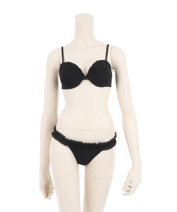 シャーリングビスチェ ビキニセット