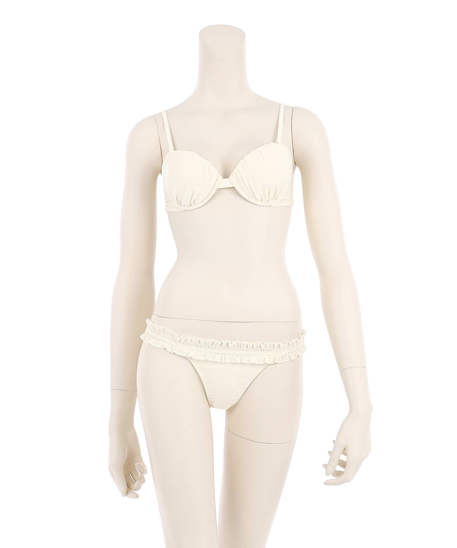 シャーリングビスチェ ビキニセット