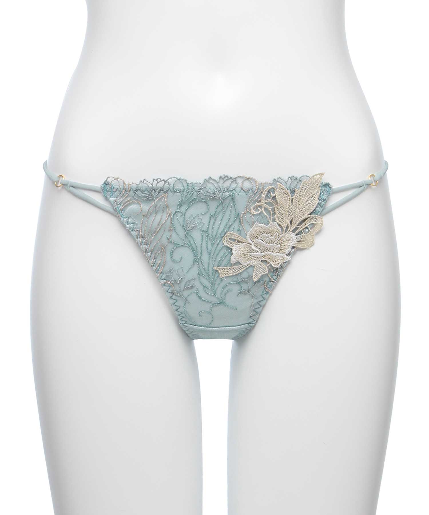 フェザーセレステ エンブロイダリーレース Tバック