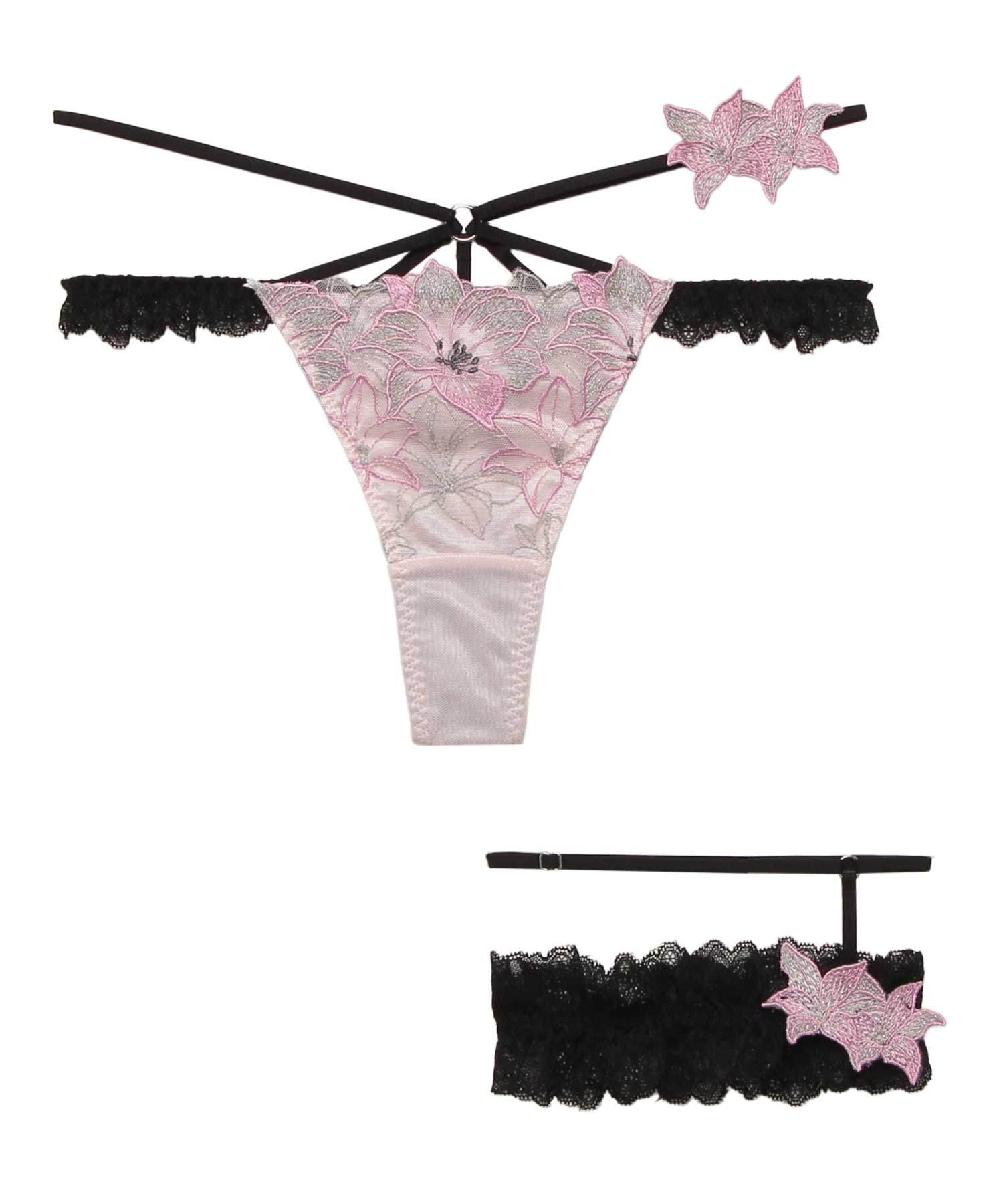 エリザベス Tバック(キャットガーター付)