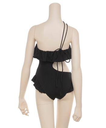 カットアウト フリル ワンピース