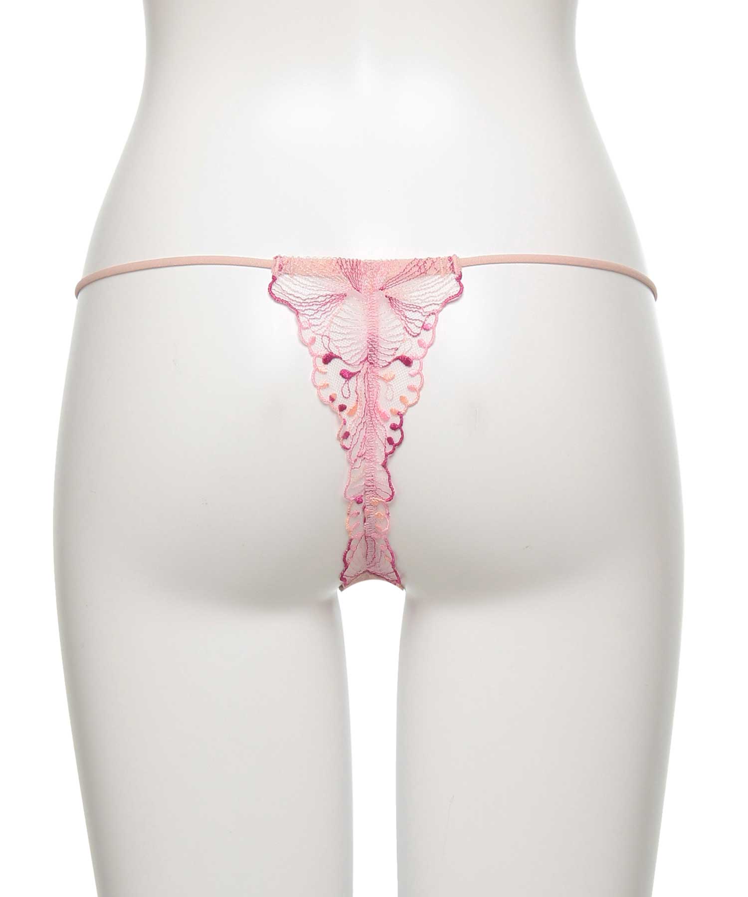 オーバーフラワー エンブロイダリーレース Tバック