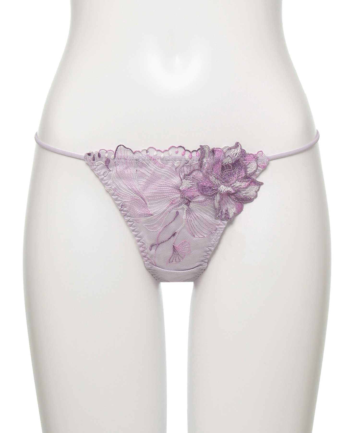 オーバーフラワー エンブロイダリーレース Tバック