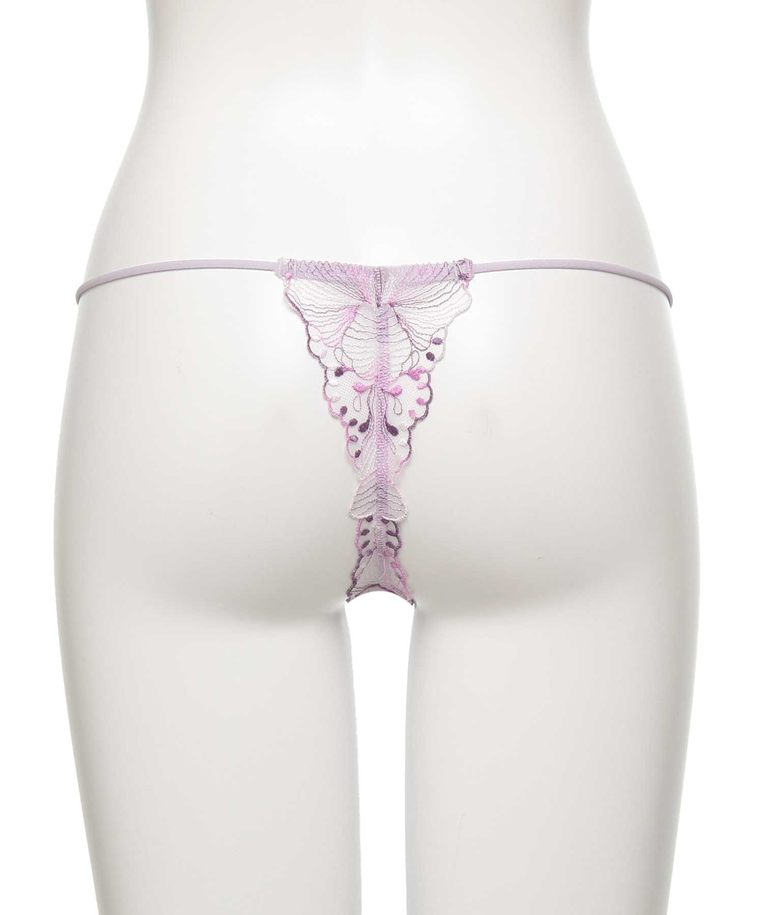 オーバーフラワー エンブロイダリーレース Tバック