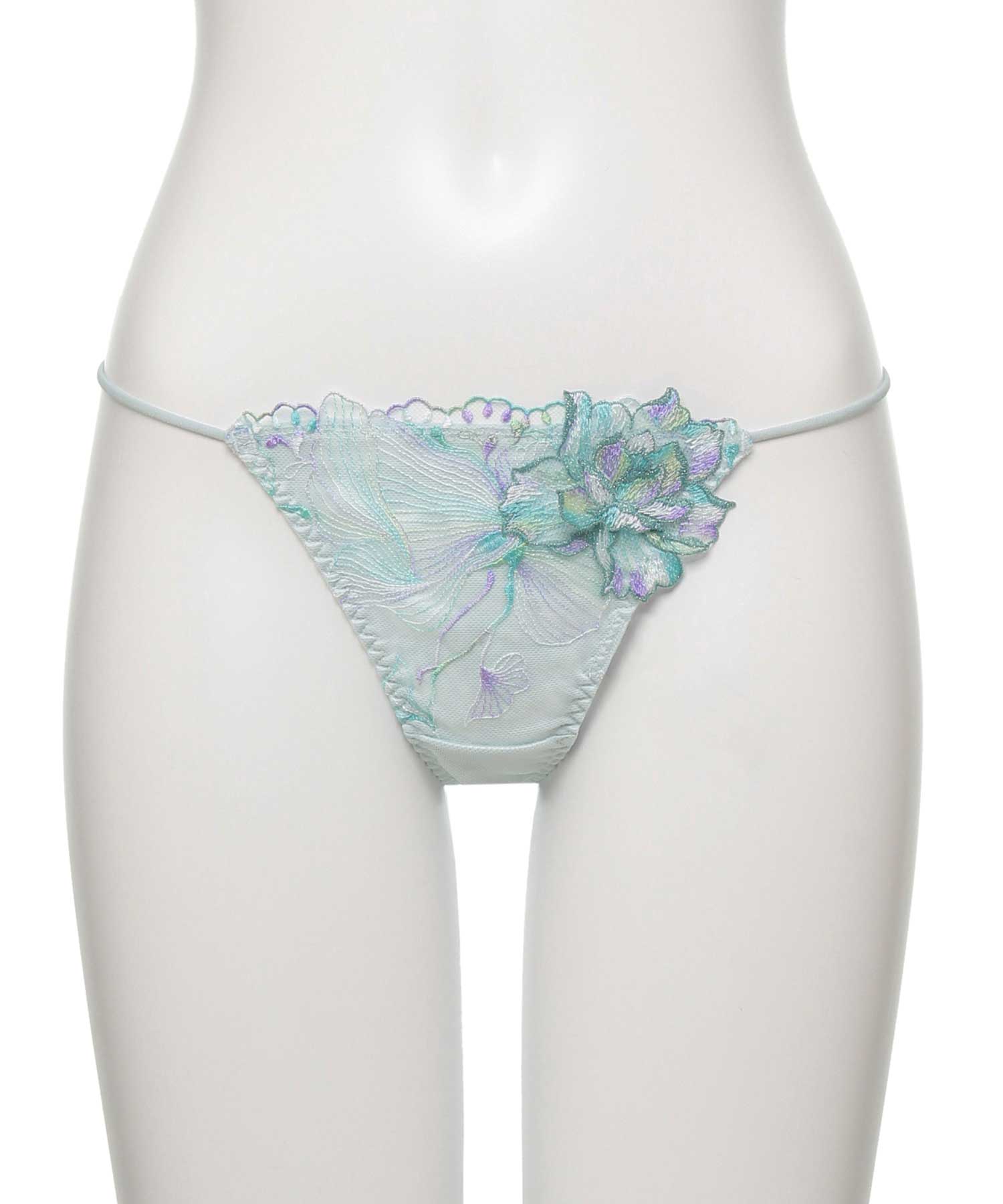 オーバーフラワー エンブロイダリーレース Tバック