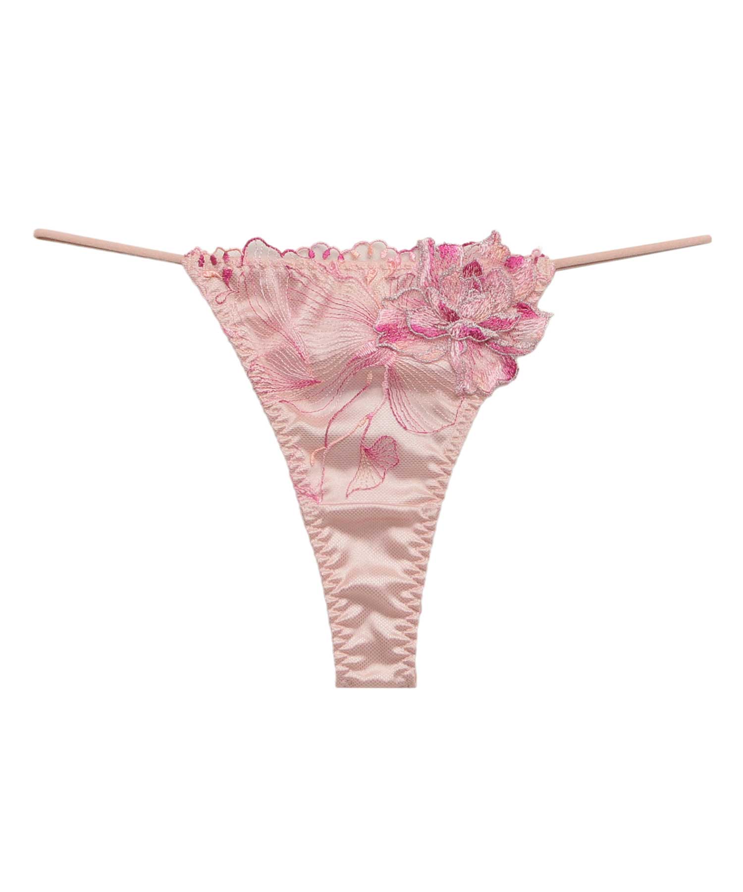 オーバーフラワー エンブロイダリーレース Tバック