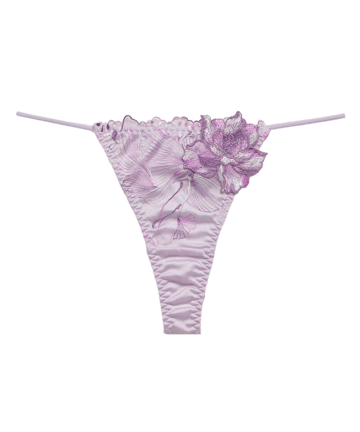 オーバーフラワー エンブロイダリーレース Tバック