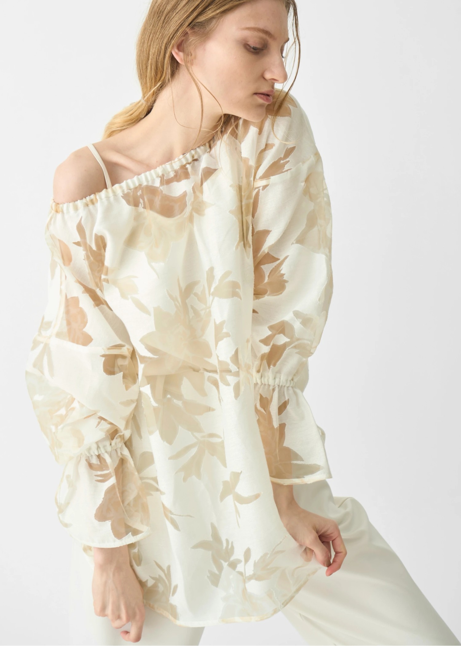 organdy flower candy sleeve TOPS