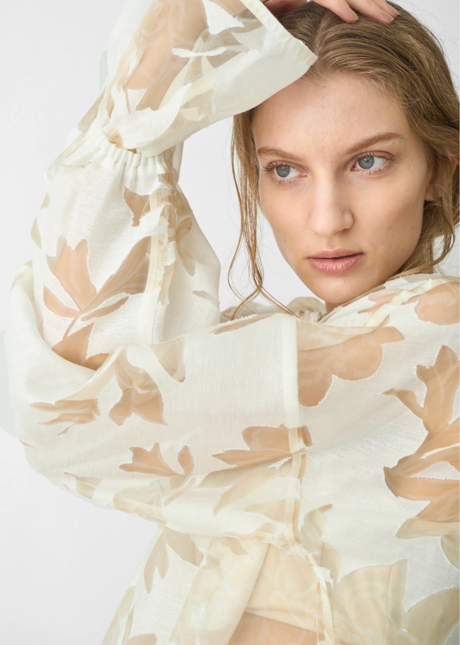 organdy flower candy sleeve TOPS