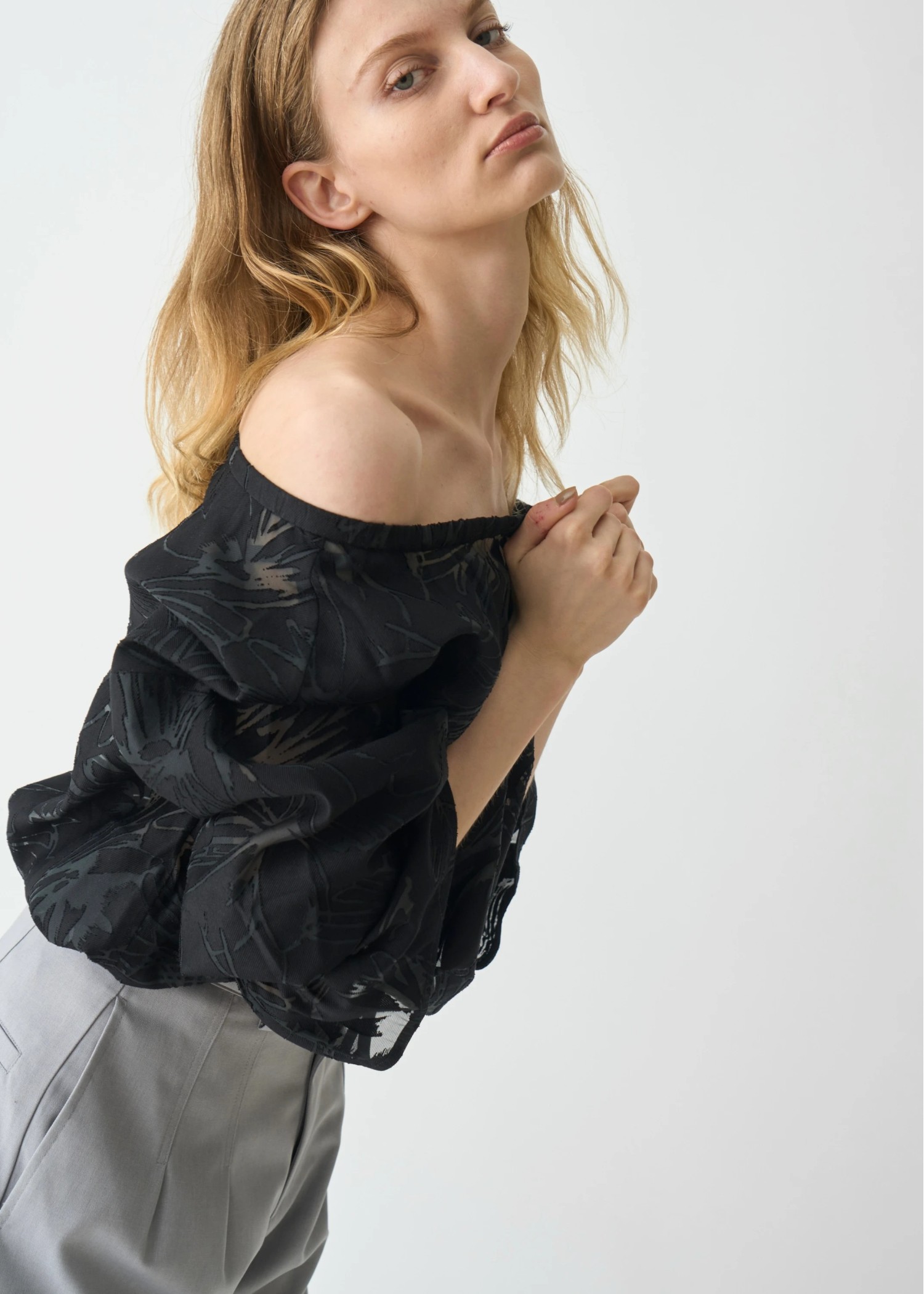 organdy flower candy sleeve TOPS