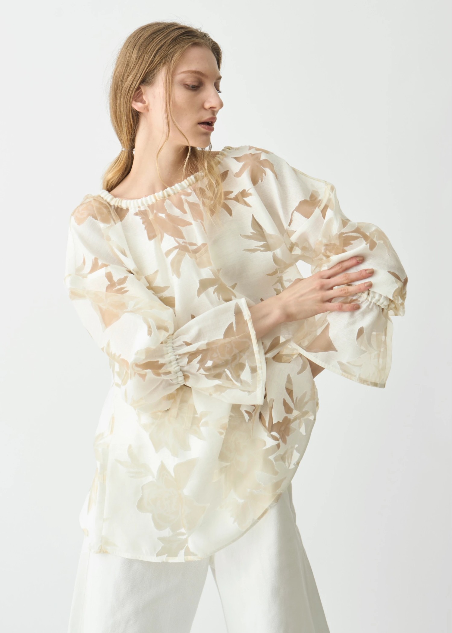 organdy flower candy sleeve TOPS