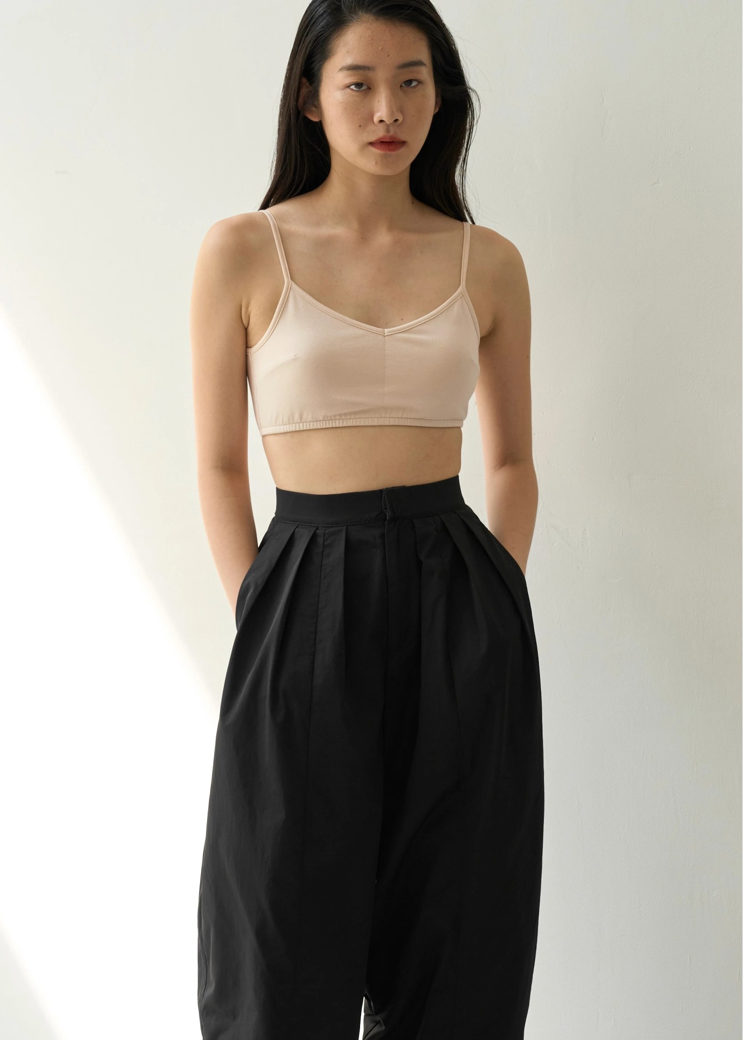 cup in cut and sew bra top