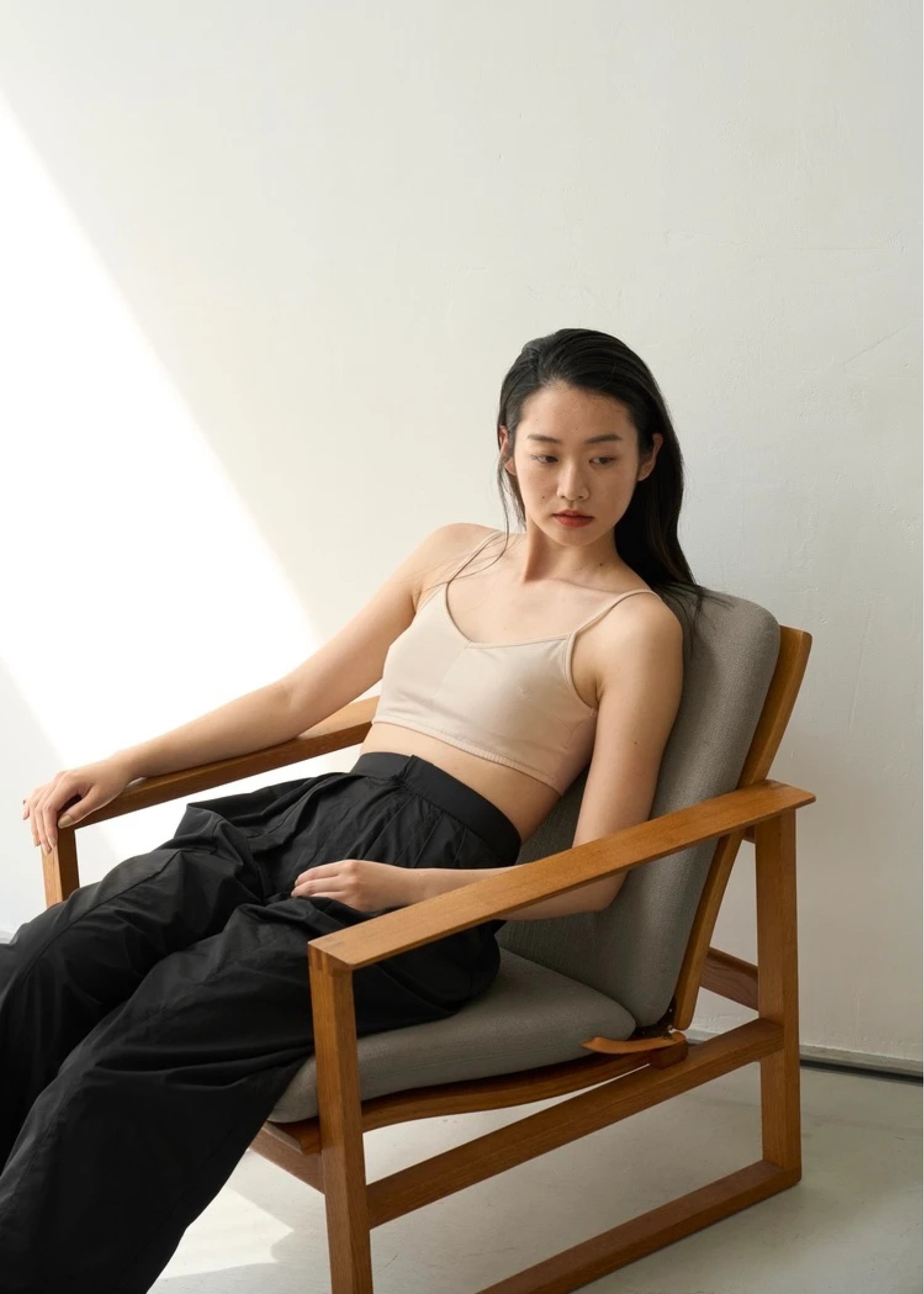 cup in cut and sew bra top