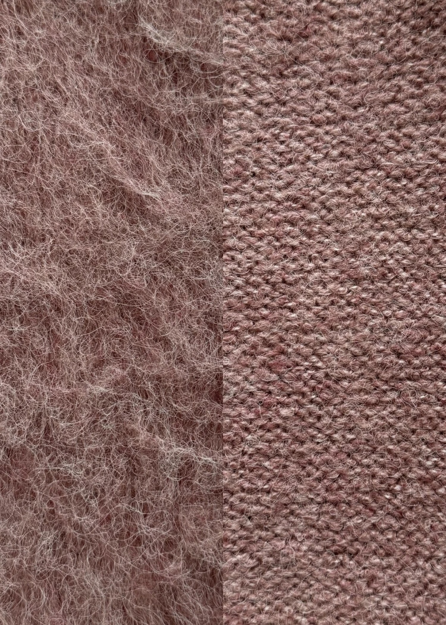 brushed shaggy over size knit vest