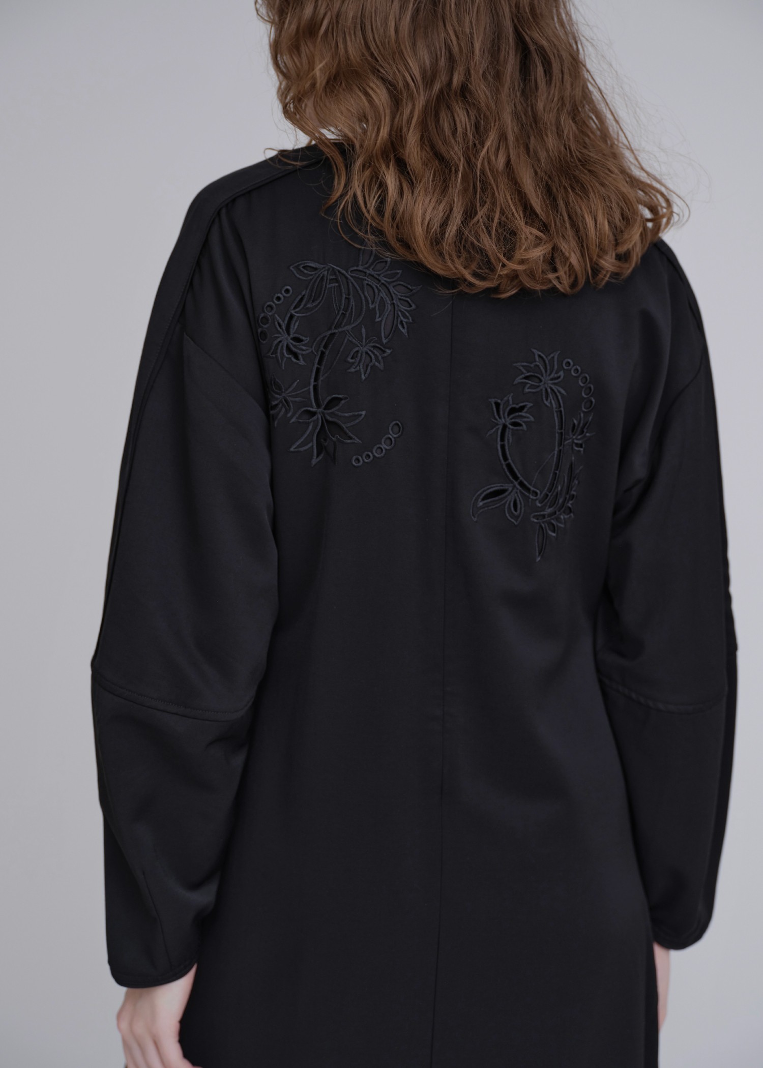 hollow out embroidery volume sleeve OP