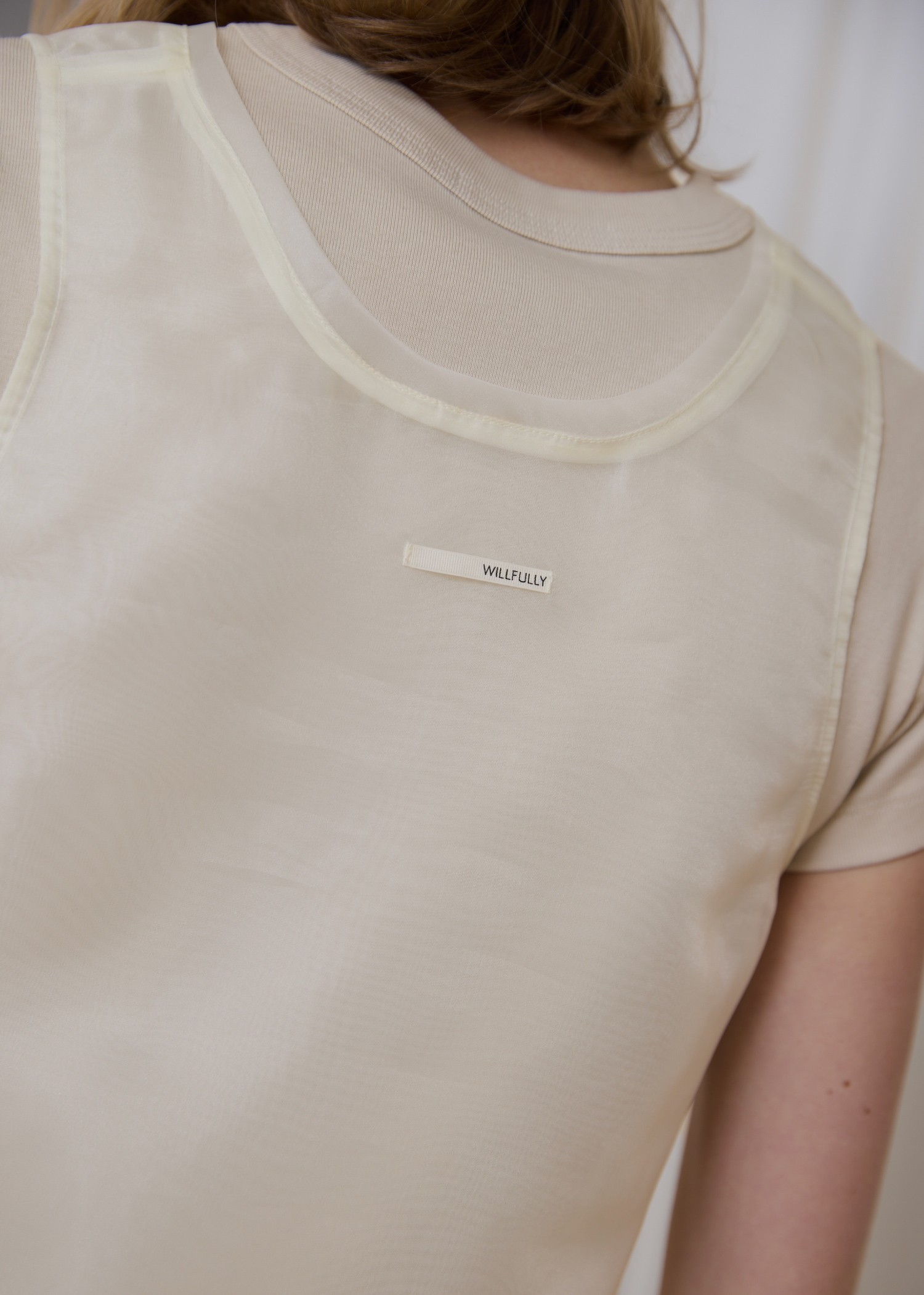 sheer layered no sleeve OP