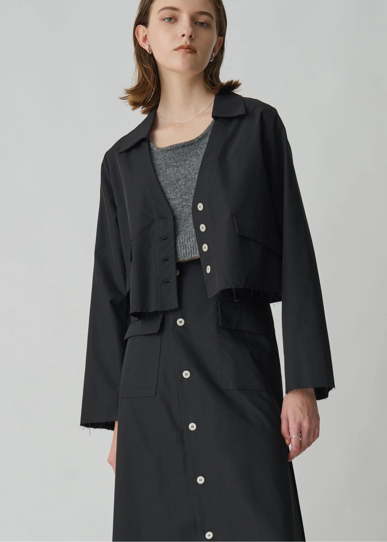 skipper collar bi color button SH/JK