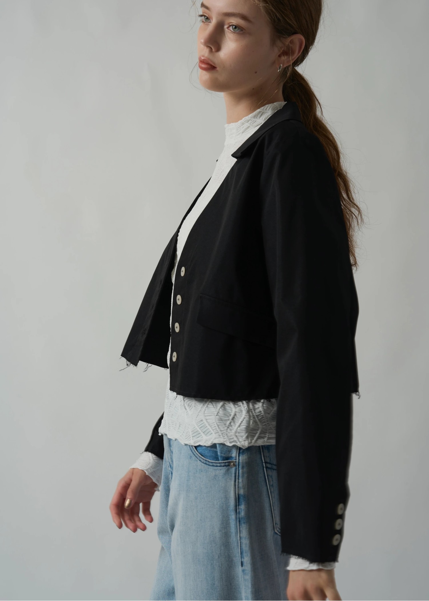 skipper collar bi color button SH/JK