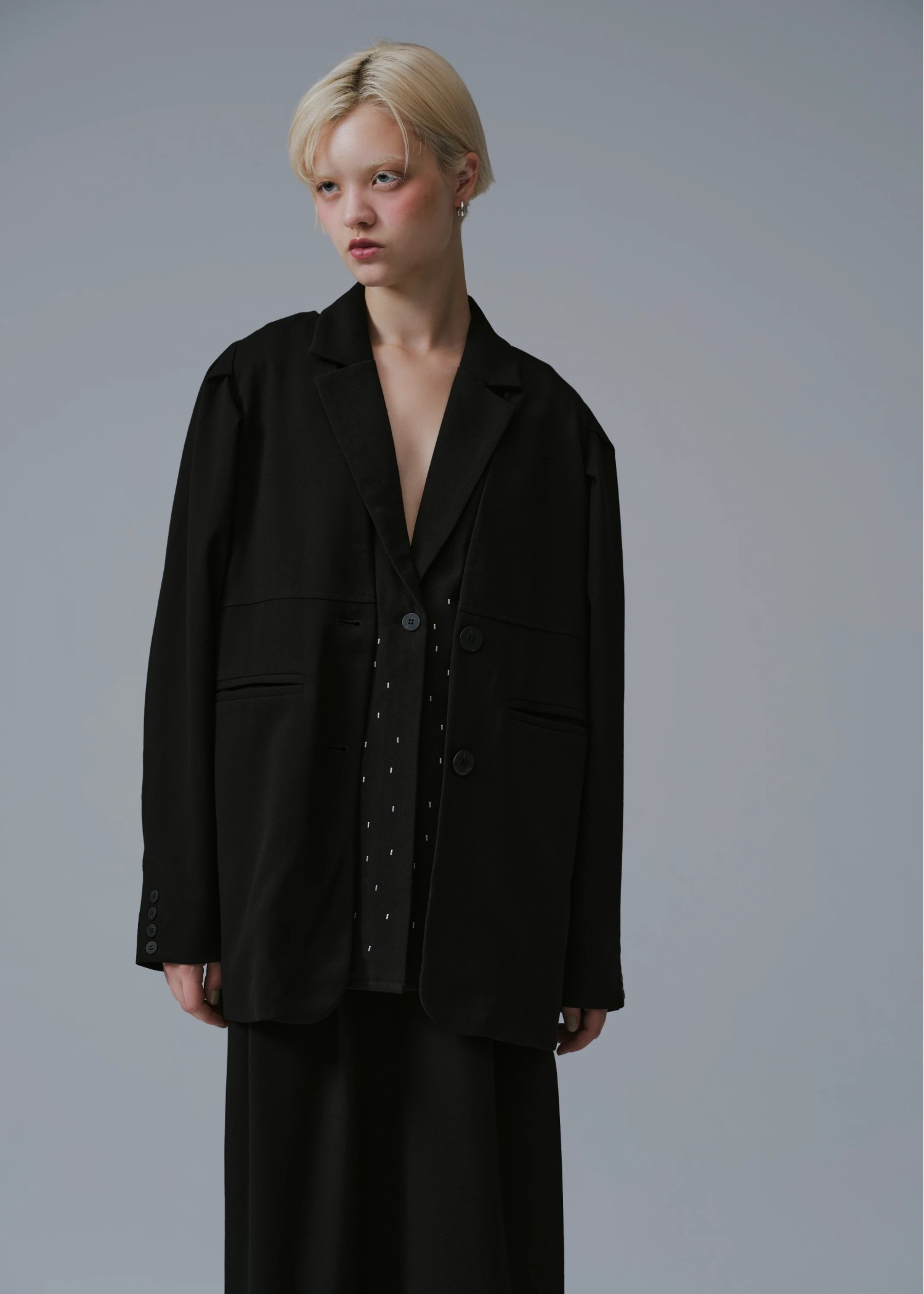 volume tuck sleeve no collar JK