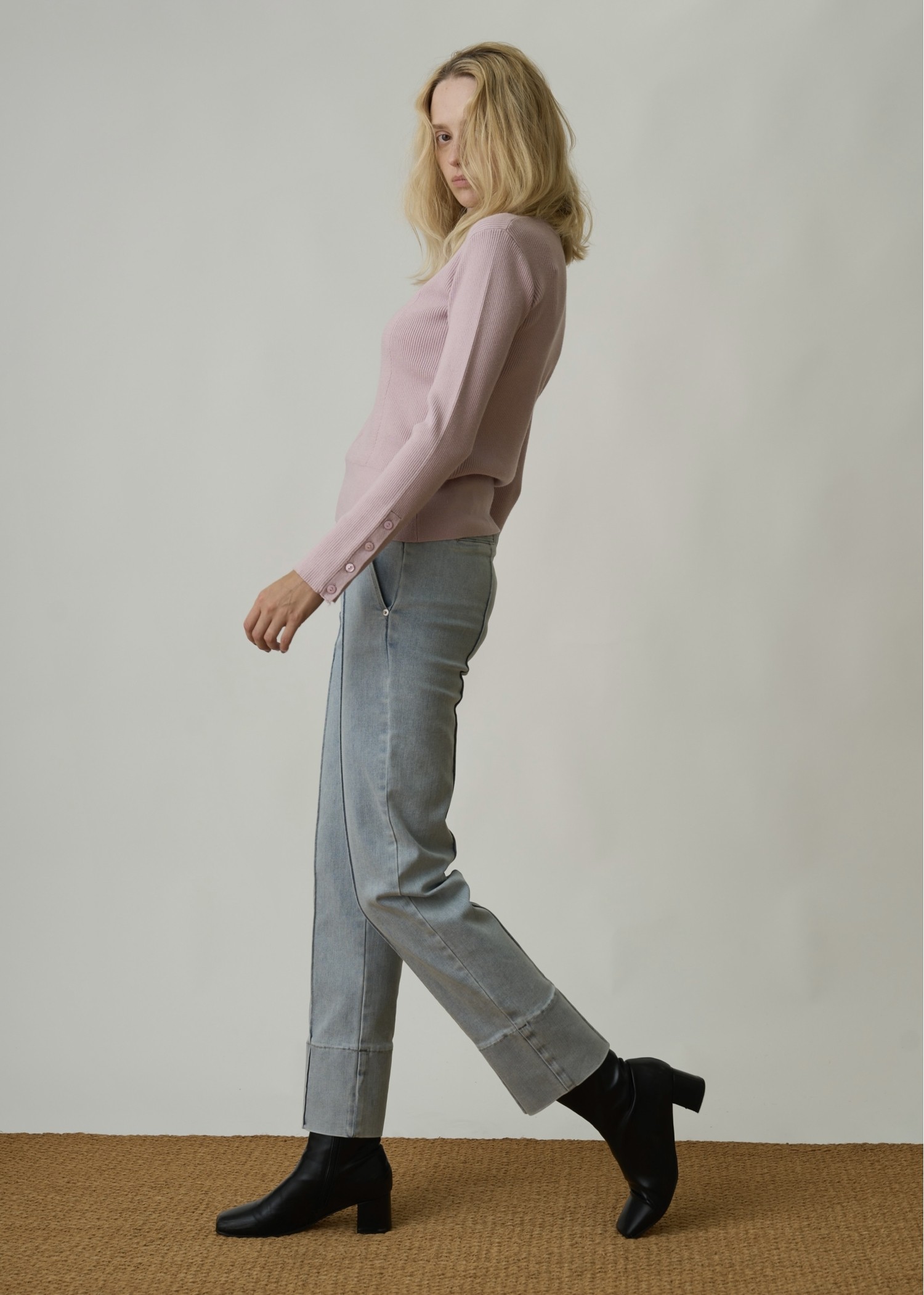 denim bi color center stitch PT