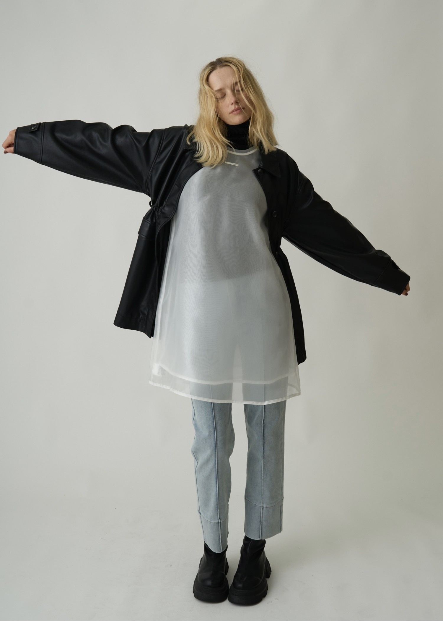 denim bi color center stitch PT