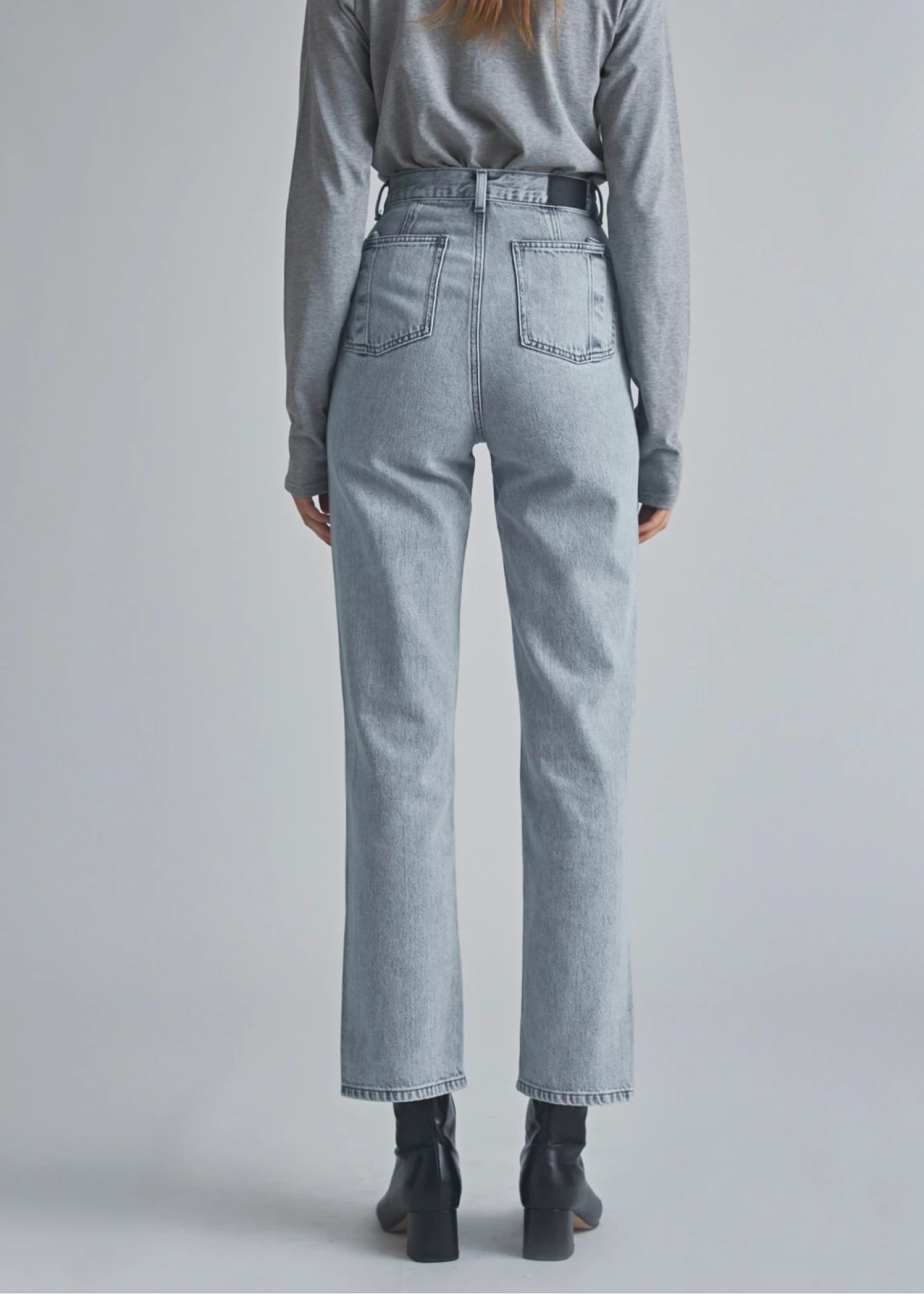 slit more high tuck design denim