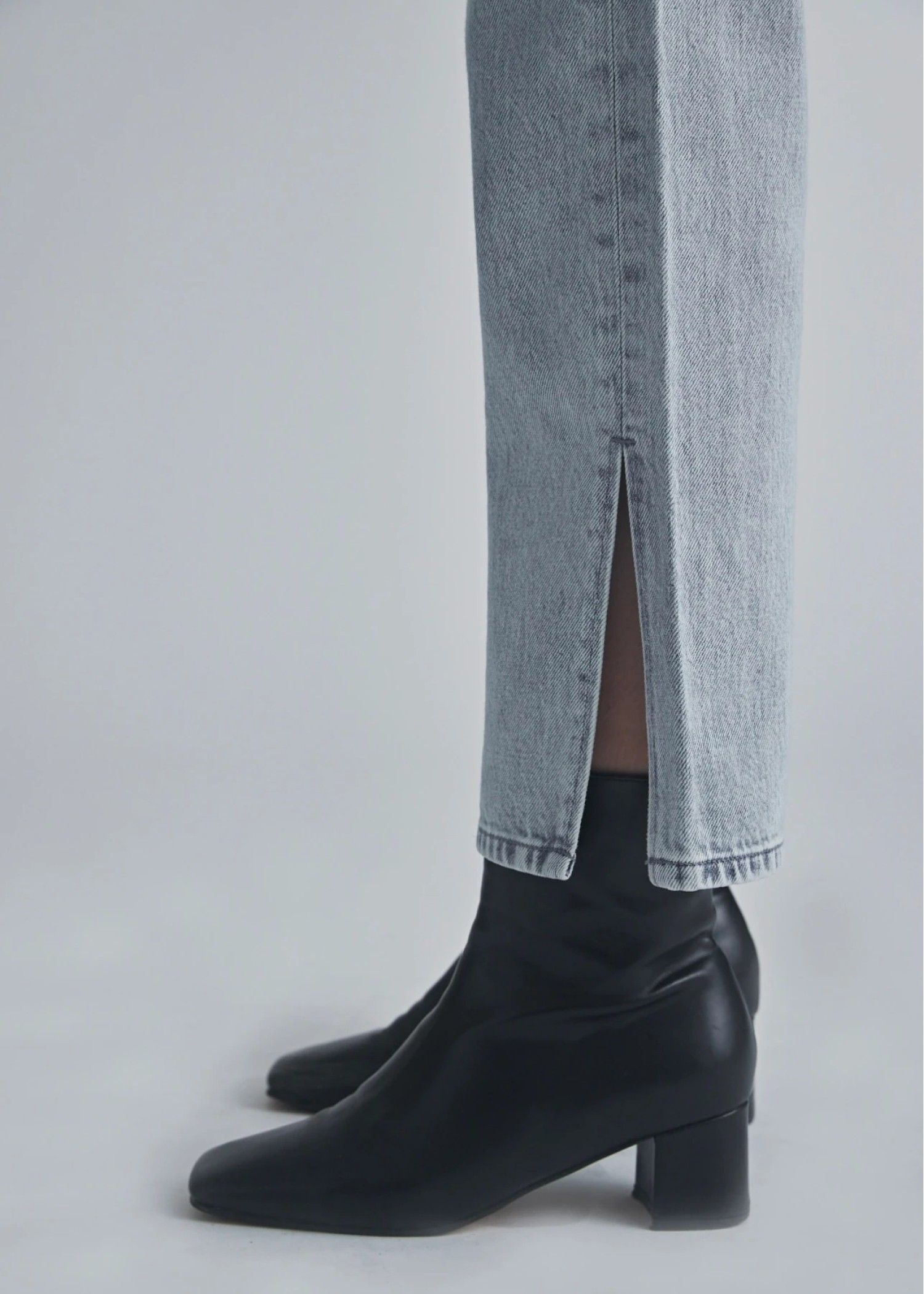 slit more high tuck design denim