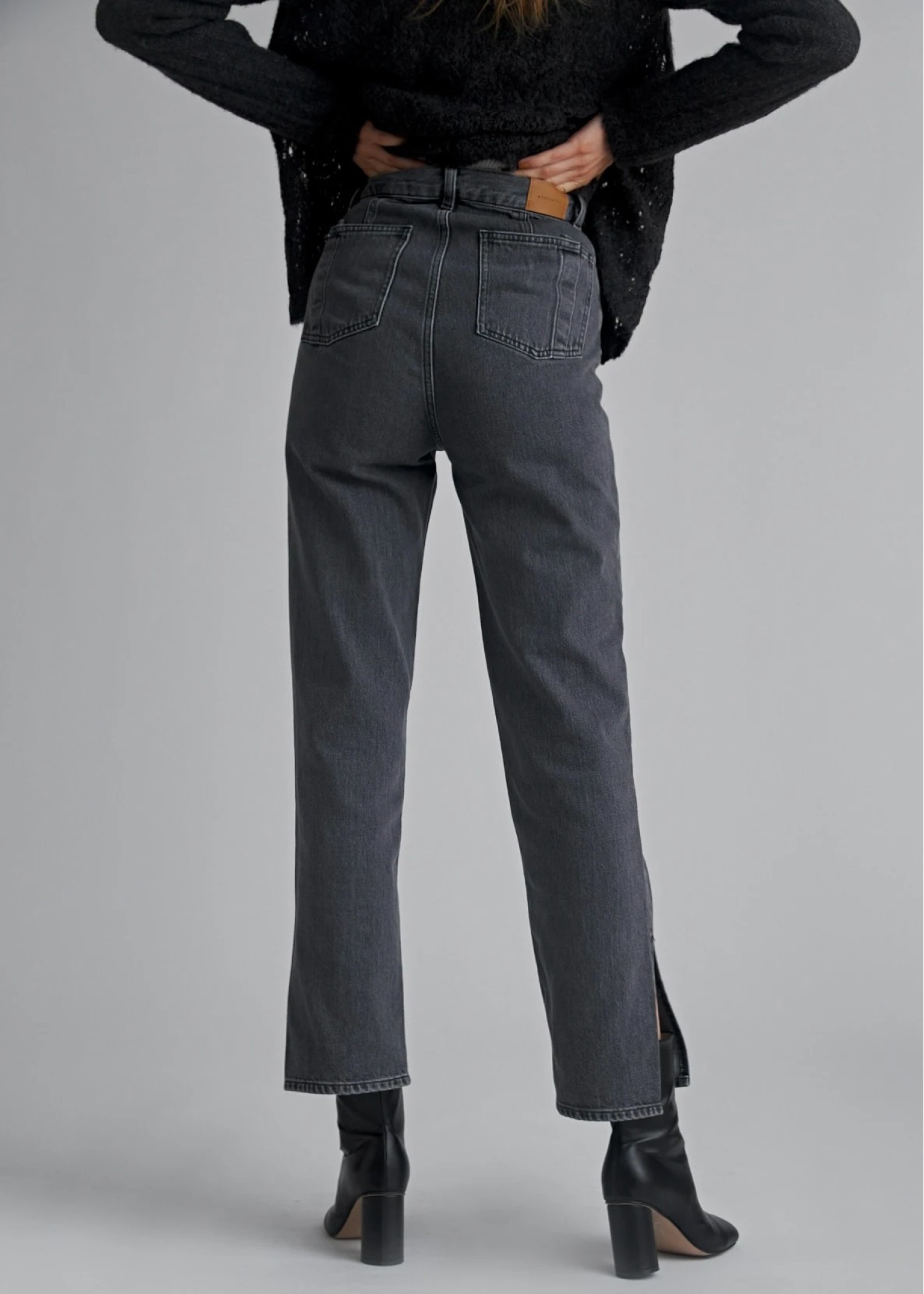 slit more high tuck design denim