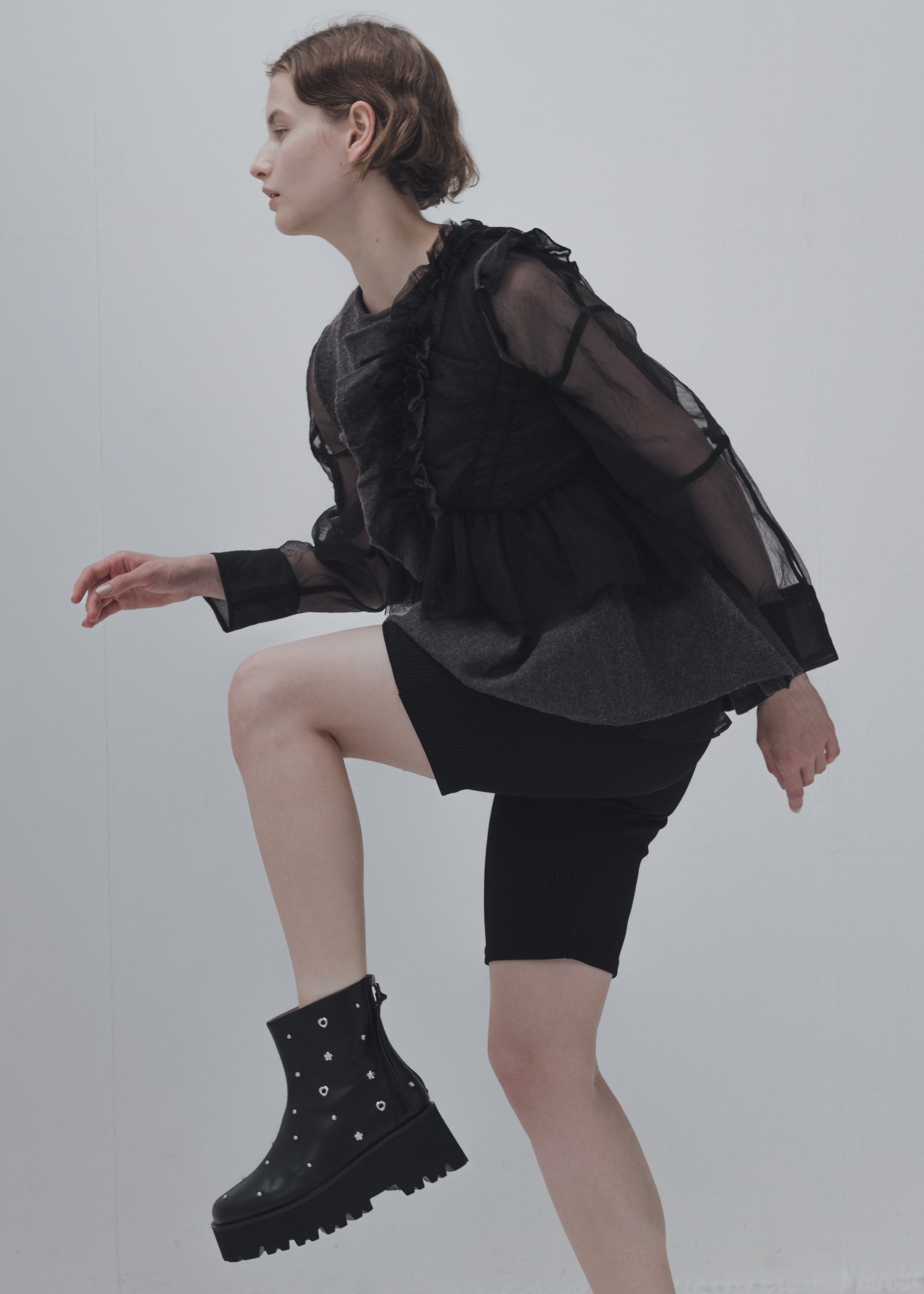 random studs short dad boots