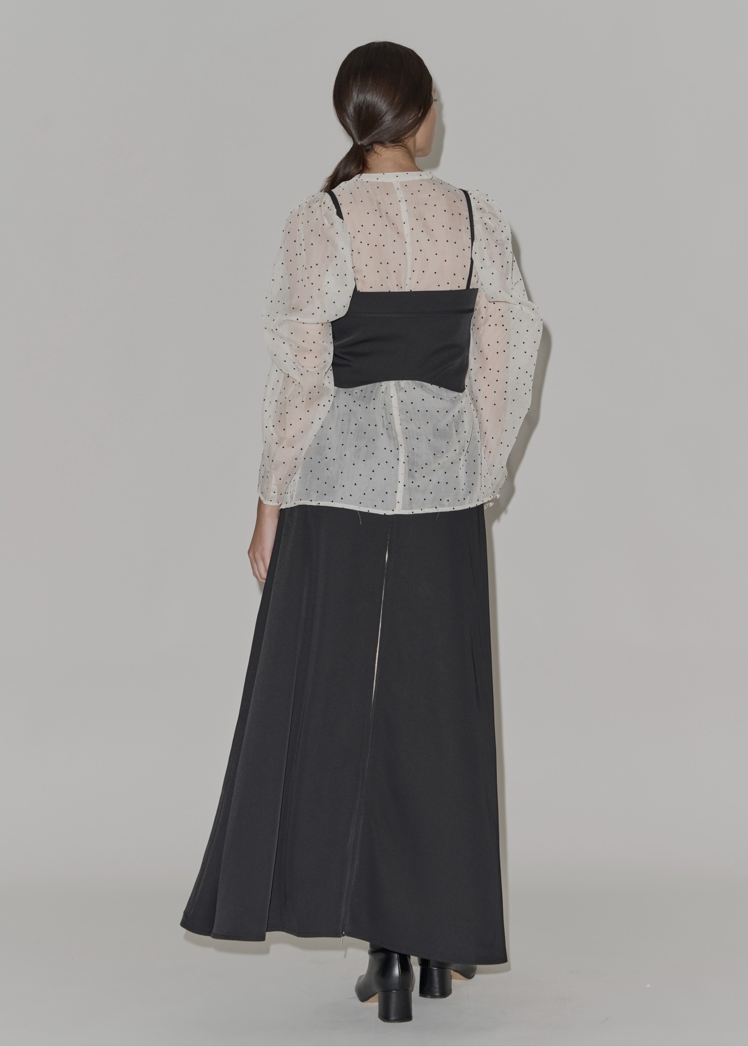 georgette bustier & side tuck skirt SET UP