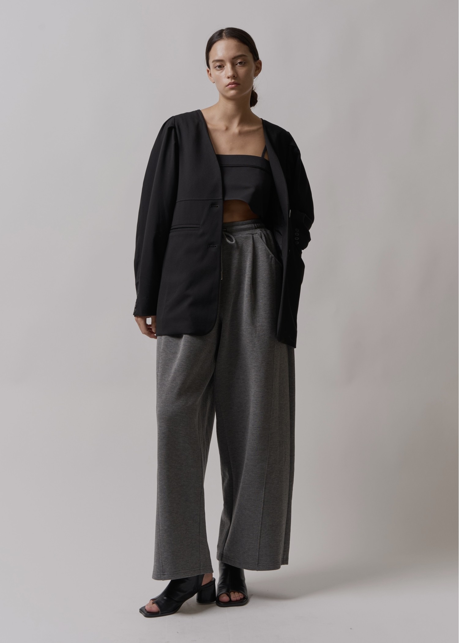 georgette bustier & side tuck skirt SET UP