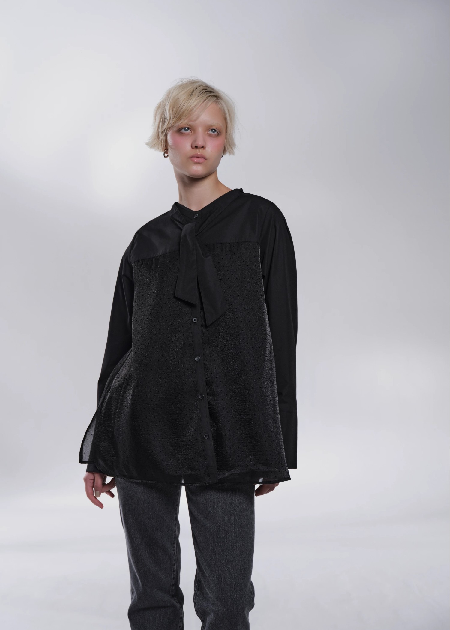 sheer layered removal bow tie SH