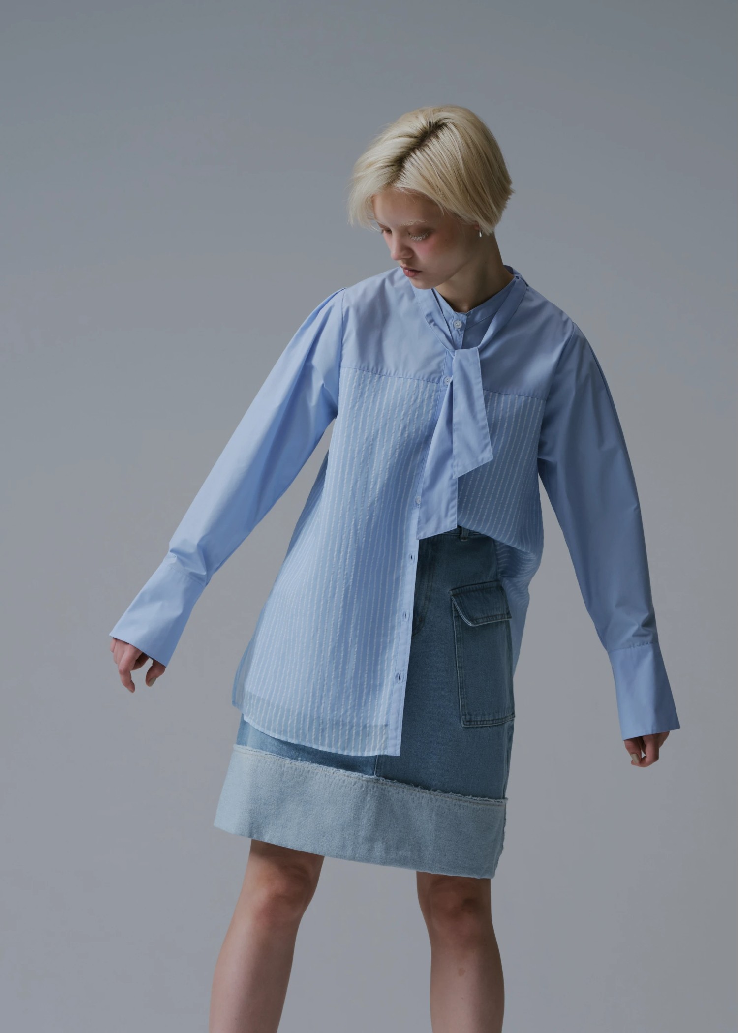 sheer layered removal bow tie SH