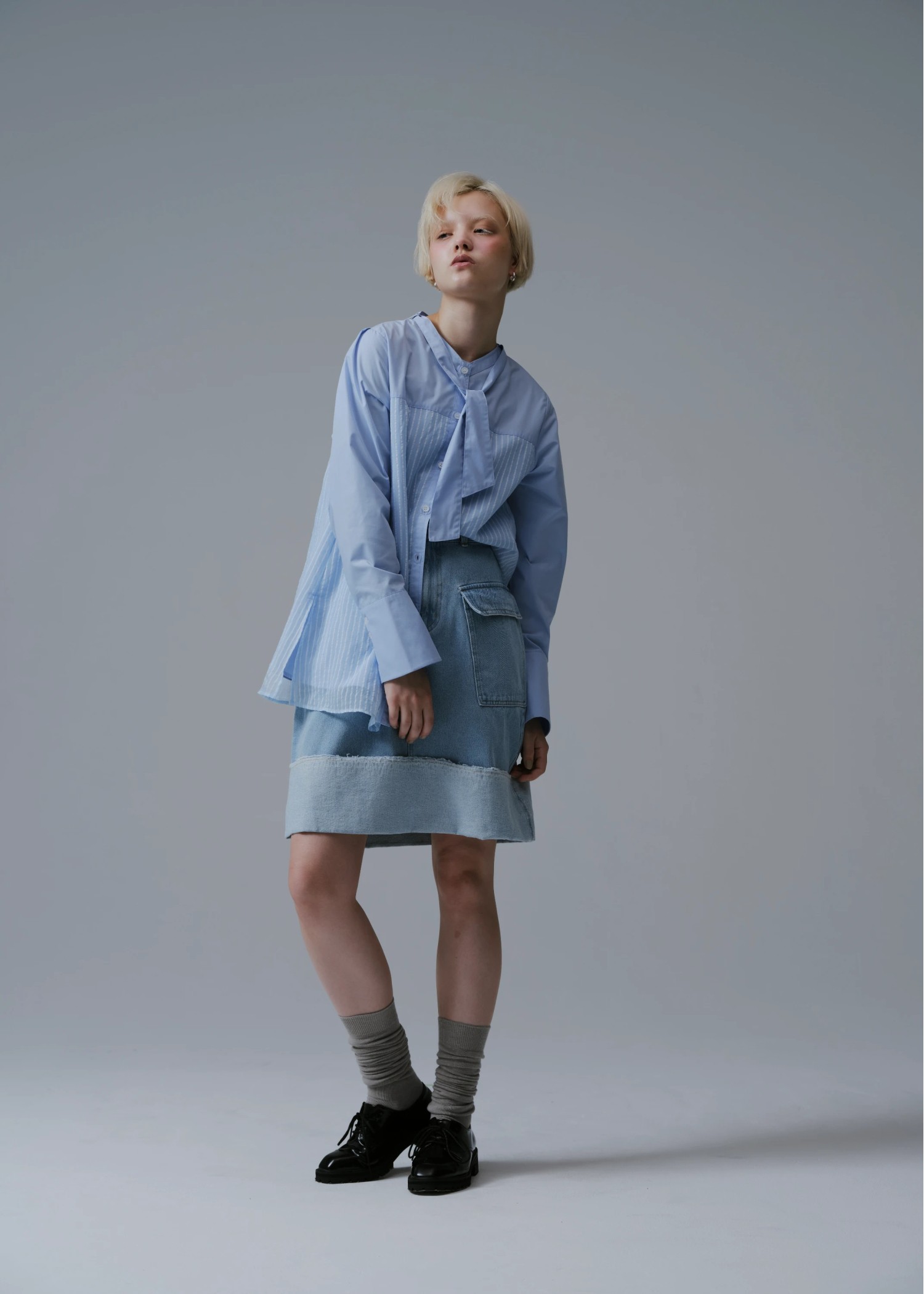 sheer layered removal bow tie SH