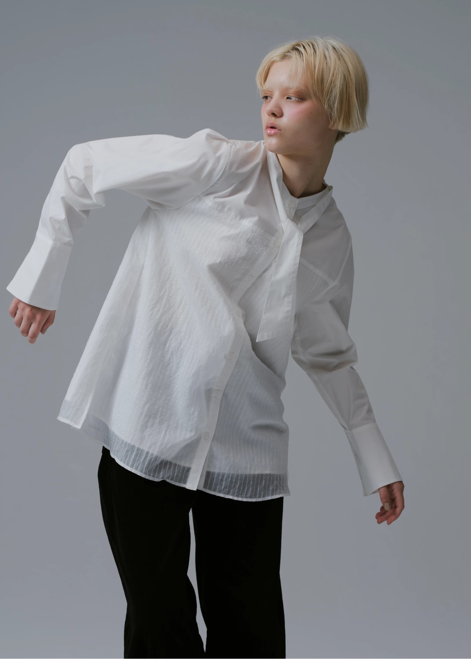 sheer layered removal bow tie SH