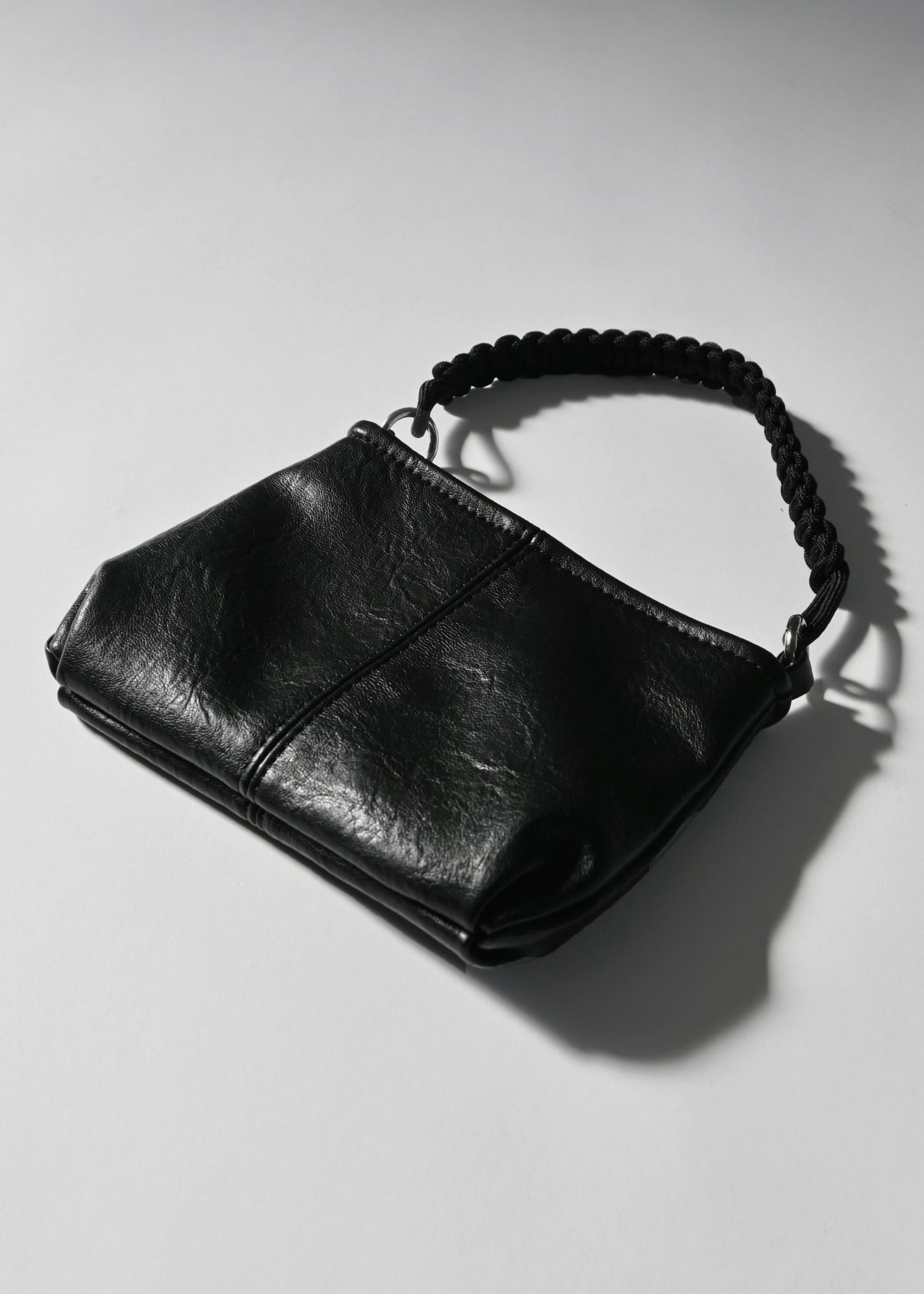 braided handle square shoulder bag