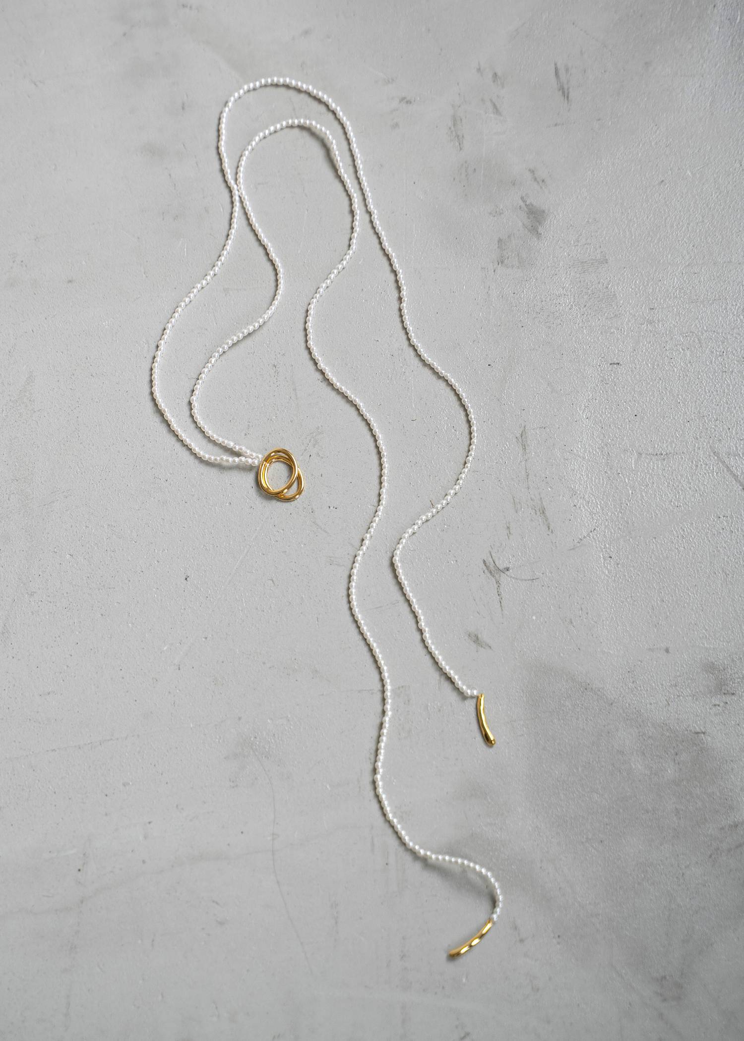 long string beads mantel necklace