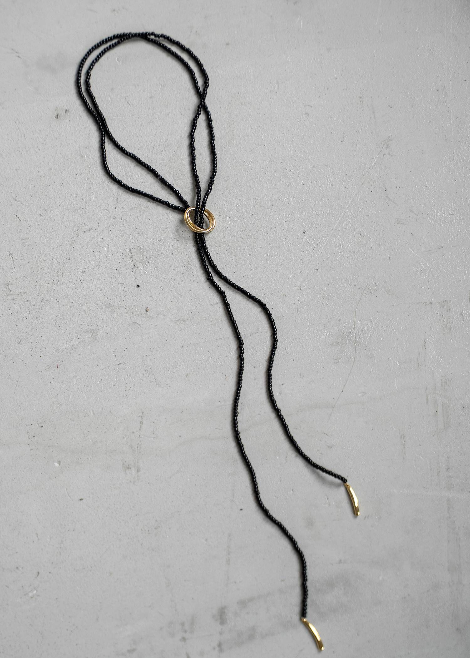 long string beads mantel necklace