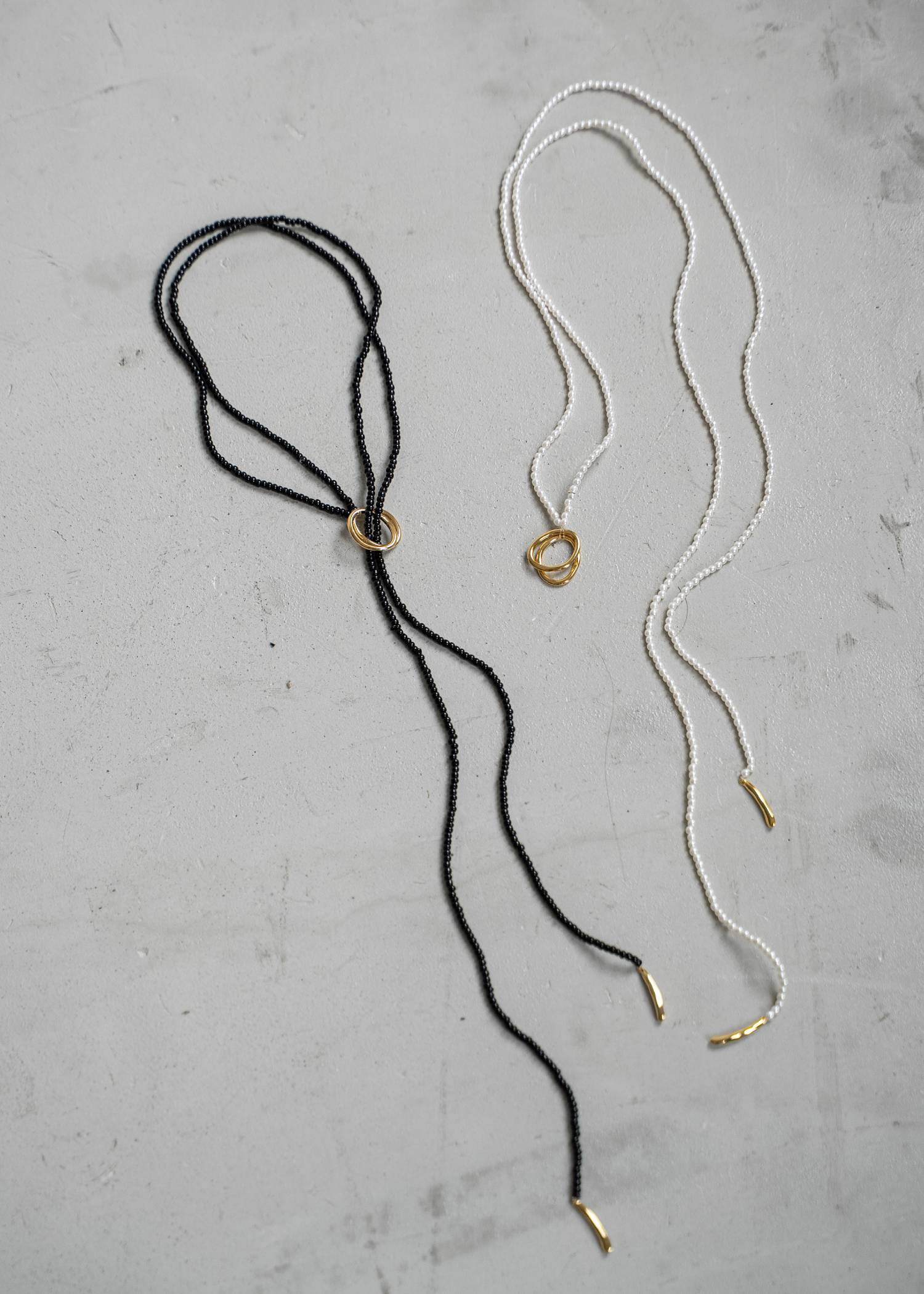 long string beads mantel necklace