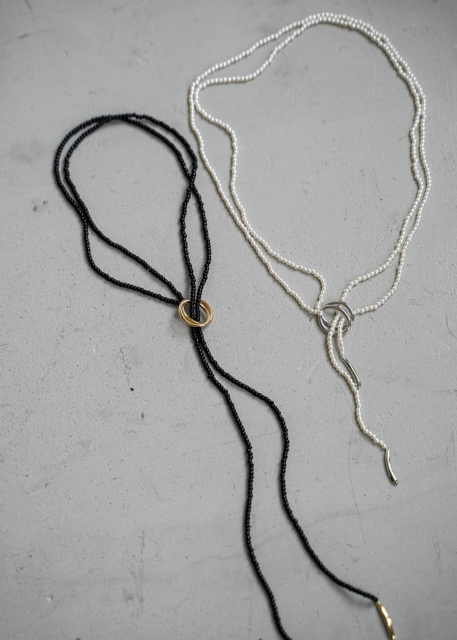 long string beads mantel necklace
