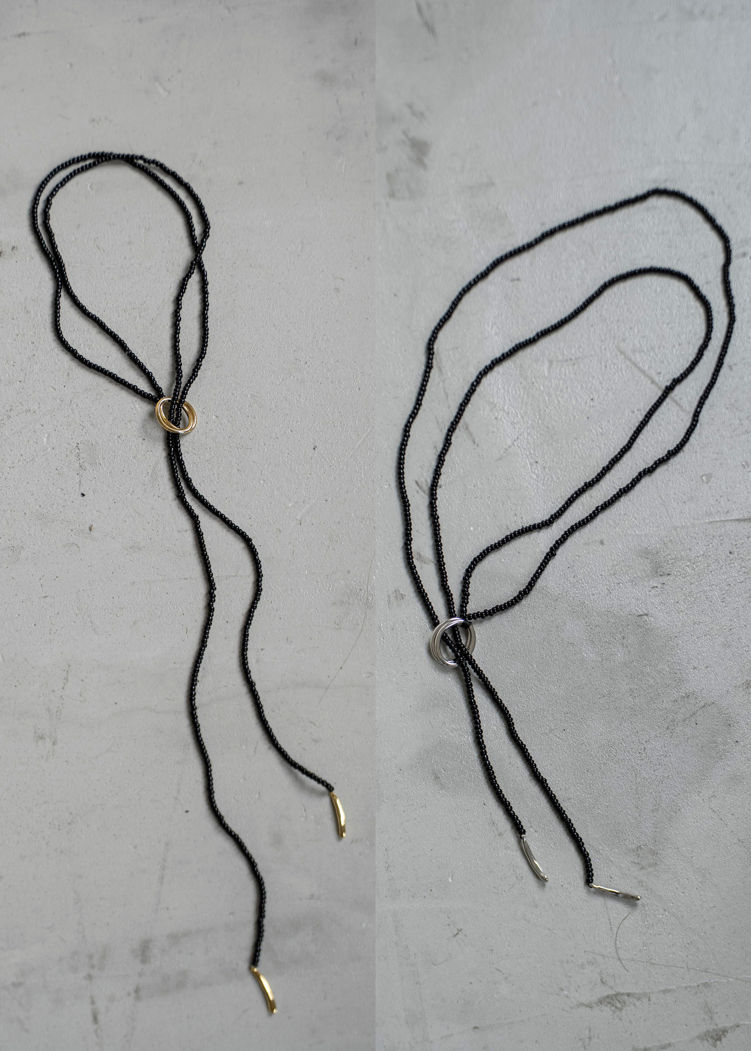 long string beads mantel necklace