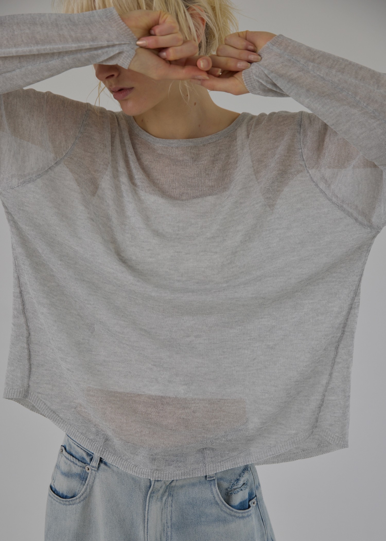 loose sheer neat design knit