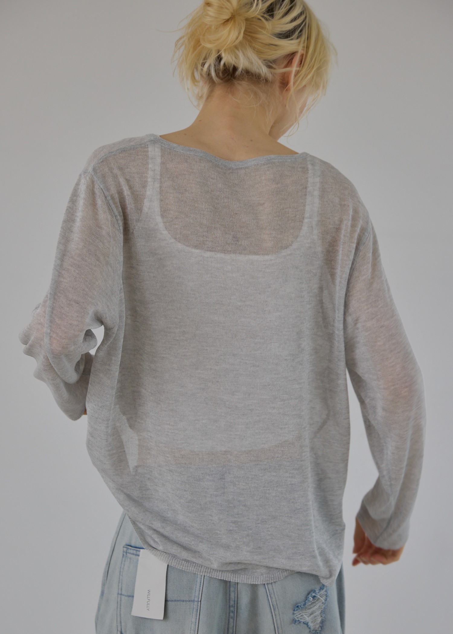 loose sheer neat design knit