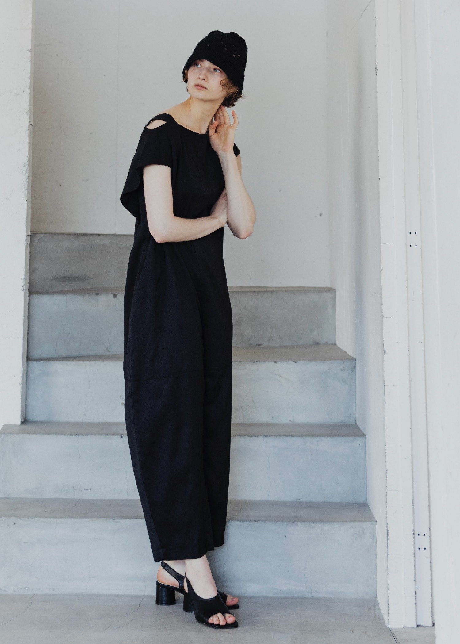 asymmetry bundle sleeve all-in-one