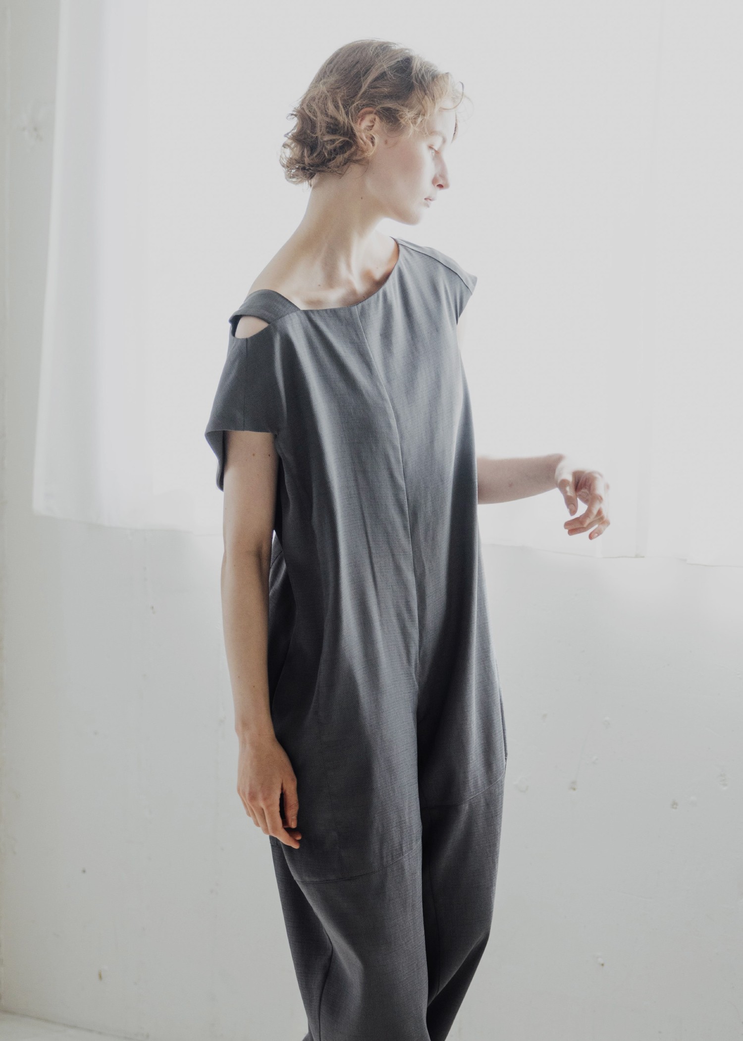 asymmetry bundle sleeve all-in-one